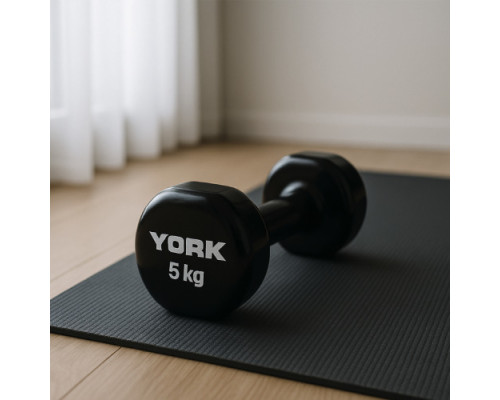 Гантелі вінілові York Fitness 2 х 5 кг, чорні