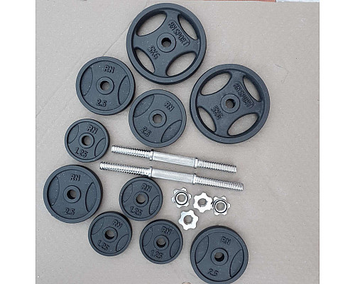 Гантель розбірна металева RN-Sport RN_QTR13, 13,5 кг