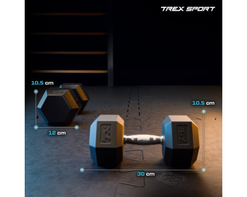 Гантель шестигранна Trex Sport TX-075RD 7,5 кг