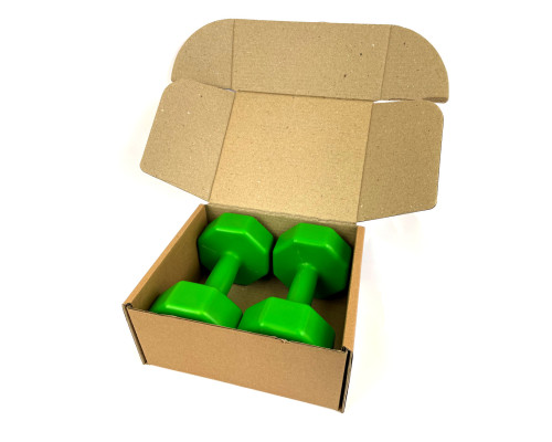 Гантелі для фітнесу NEO-SPORT 2 кг. x 2 шт, композитні зелений