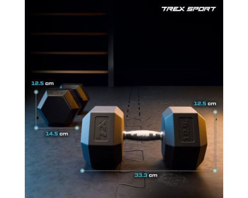 Гантель шестигранна Trex Sport TX-125RD 12,5 кг