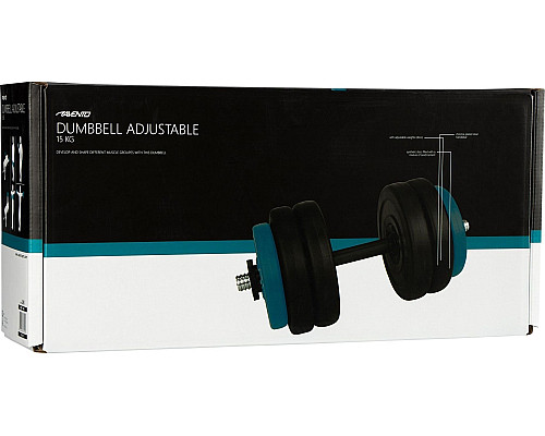Гантель розбірна бітумна Avento 42DF-BLK, 15 кг