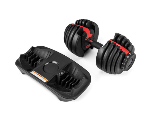 Гантель розбірна регульована Gymtek 2,5-24 кг червоний