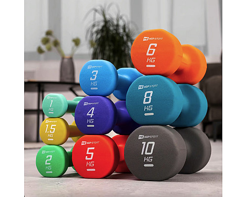 Гантелі  неопренові Hop-Sport HS-V010DR 2 x 1 кг бірюзові