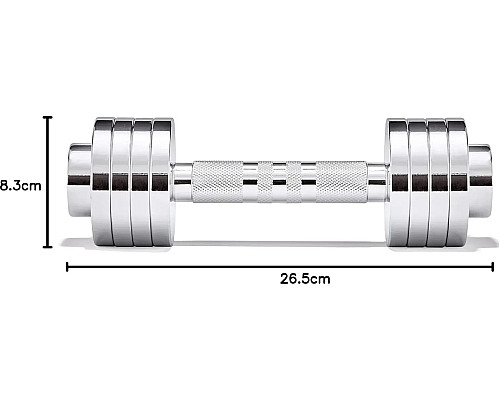 Гантель регульована Adidas Adjustable Chrome Dumbbell 1-5 кг