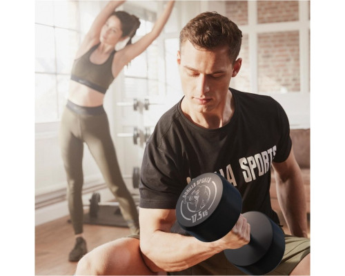 Гантель прогумована Gorilla Sports 100532-00049-0023 17,5 кг