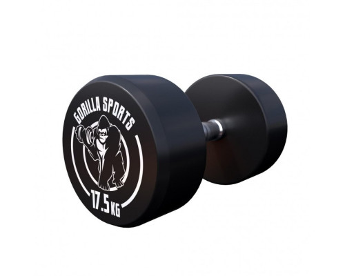 Гантель прогумована Gorilla Sports 100532-00049-0023 17,5 кг