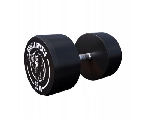 Гантель прогумована Gorilla Sports 100532-00049-0036 35 кг