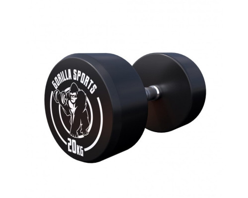 Гантель прогумована Gorilla Sports 100532-00049-0025 20 кг