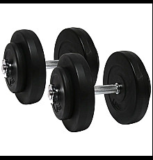 Гантелі розбірні WCG 2 х 10 кг з хромованим грифом