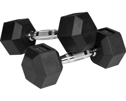 Гантелі шестигранні чавунні REBEL ACTIVE HEX, ​​2 х 5 кг