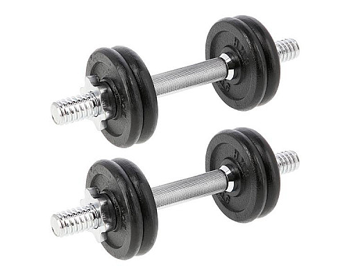Гантелі розбірні HMS SG02 з перехідником для штанги, 2 х 7 кг