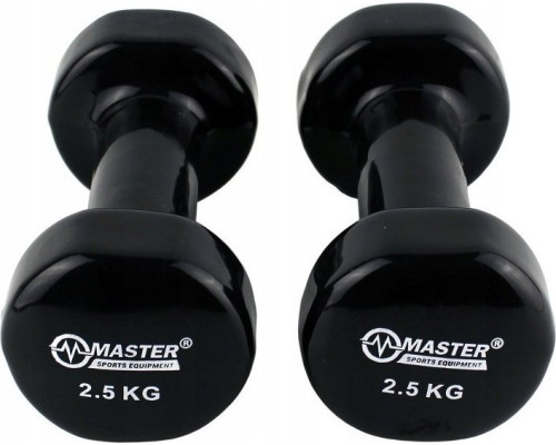 Чавунні гантелі Master з вініловим покриттям 2,5 кг x 2