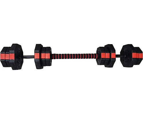 Гантелі розбірні Eb Fit з перехідником для штанги 2 х 10 кг