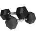 Гантелі шестигранні чавунні REBEL ACTIVE HEX, ​​2 x 8 кг