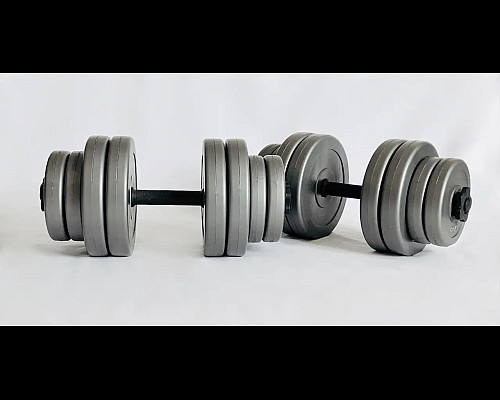 Гантелі розбірні WCG 2 х 15 кг сірі