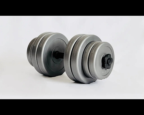 Гантелі розбірні WCG 2 х 15 кг сірі