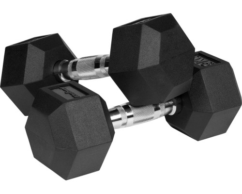 Гантелі шестигранні чавунні REBEL ACTIVE HEX, 2 х 9 кг