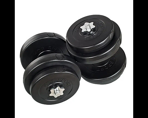 Гантелі розбірні з хромованим грифом WCG 2 х 18 кг