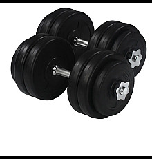 Гантелі розбірні з хромованим грифом WCG 2 х 18 кг