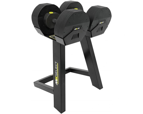 Стійка з гантелями MX SELECT MX85 2 х 38,6 кг, чорна