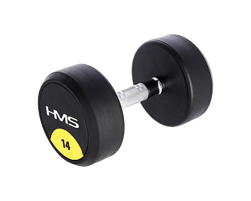 Гантель прогумована HMS HG PRO, 14 кг