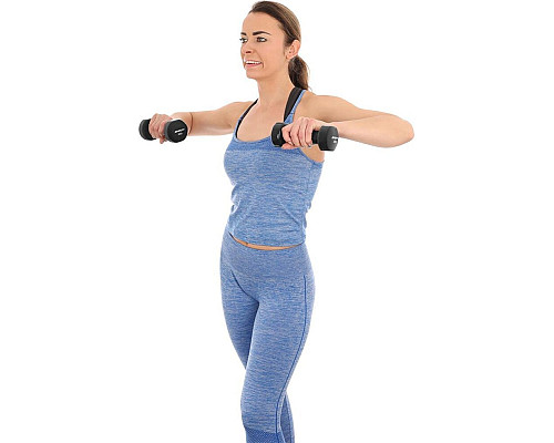 Гантелі вінілові ENERO FIT VDB зі стійкою, 12 кг