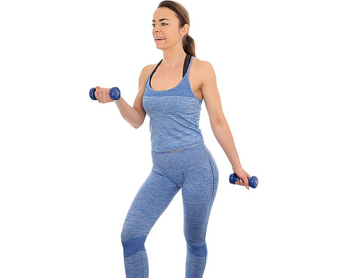 Гантелі вінілові ENERO FIT VDB зі стійкою, 12 кг