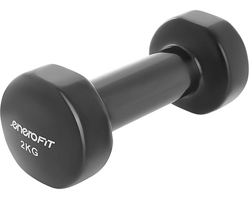 Гантелі вінілові ENERO FIT VDB зі стійкою, 12 кг