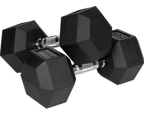 Гантелі шестигранні чавунні REBEL ACTIVE HEX, 2 х 15 кг