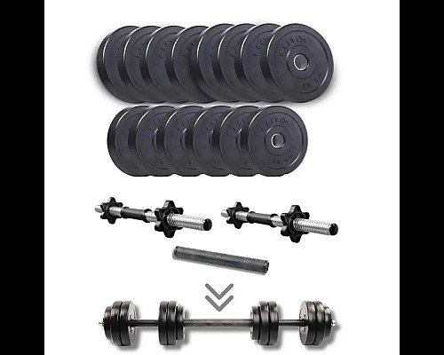 Гантелі розбірні Elitum Titan зі з'єднувачем для штанги, 29 кг