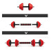 SGGX20 DUMBBELL SET-BARBELL 20KG HMS