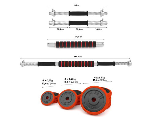 SGGX20 DUMBBELL SET-BARBELL 20KG HMS