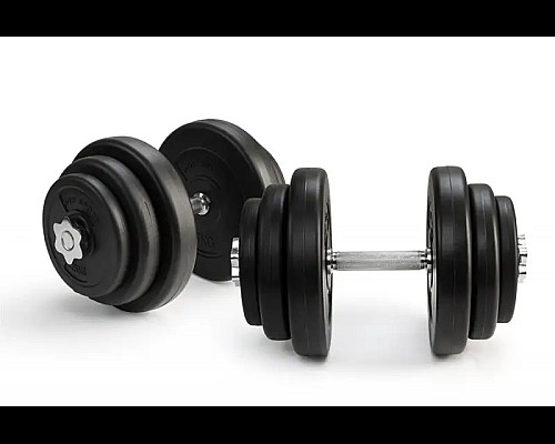 Гантелі розбірні з хромованим грифом WCG 2 х 20 кг