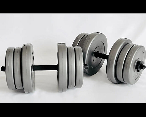 Гантелі розбірні WCG 2 х 20 кг сірі