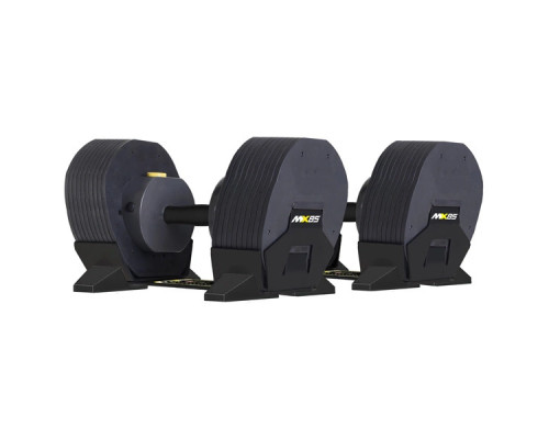 Гантелі набірні MX SELECT MX85 2 х 38,6 кг, чорні