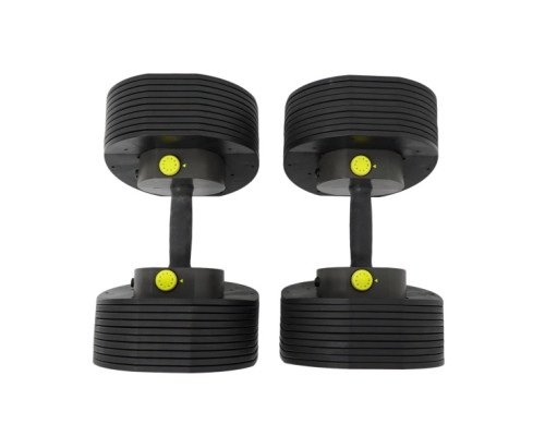 Гантелі набірні MX SELECT MX85 2 х 38,6 кг, чорні