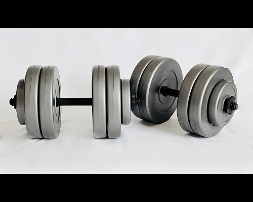 Гантелі розбірні WCG 2 х 23 кг сірі