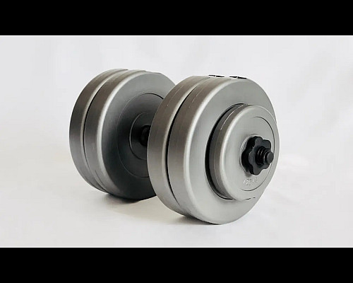 Гантелі розбірні WCG 2 х 23 кг сірі