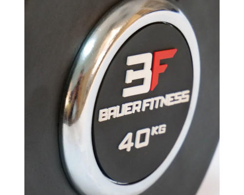 Прогумована гантель 40 кг Bauerfitness AC-12416