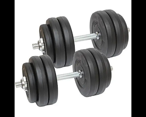 Гантелі розбірні з хромованим грифом WCG 2 х 23 кг