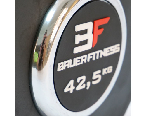 Прогумована гантель 42,5 кг Bauerfitness AC-12417