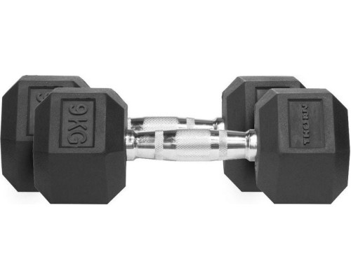 Гантелі шестигранні сталеві Thorn+Fit Hex, 2 x 9 кг