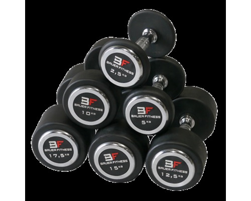 Прогумована гантель 47,5 кг Bauerfitness AC-12419