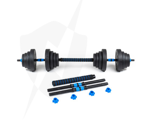 Гантелі розбірні бітумні THUNDER GYM-02 зі з'єднувачем для штанги, 2 x 10 кг Гантелі розбірні бітумні THUNDER GYM-02 зі з'єднувачем для штанги, 2 x 10 кг