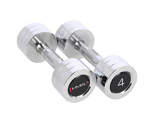 Гантелі сталеві HMS CHD04, 2 х 4 кг