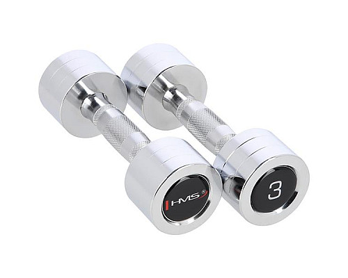 Гантелі сталеві HMS CHD03, 2 х 3 кг