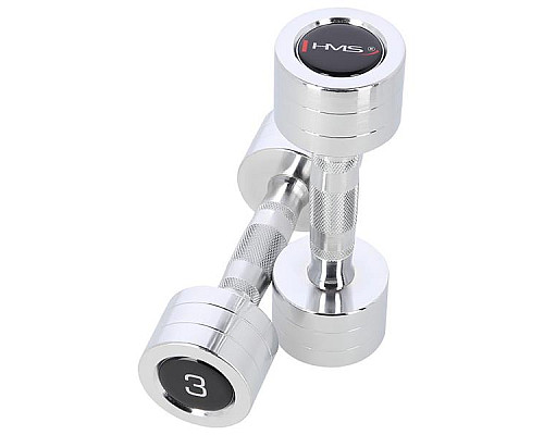 Гантелі сталеві HMS CHD03, 2 х 3 кг