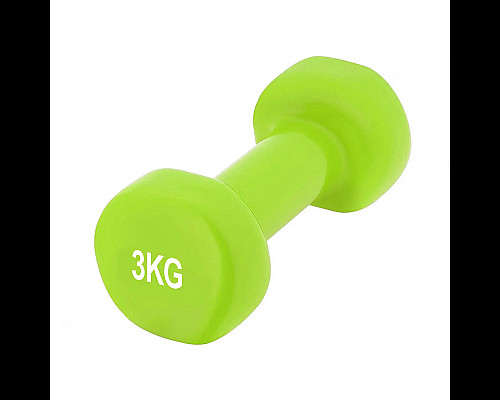 Гантелі вінілові PowerPlay 4125 Achilles 2 х 3 кг, зелені