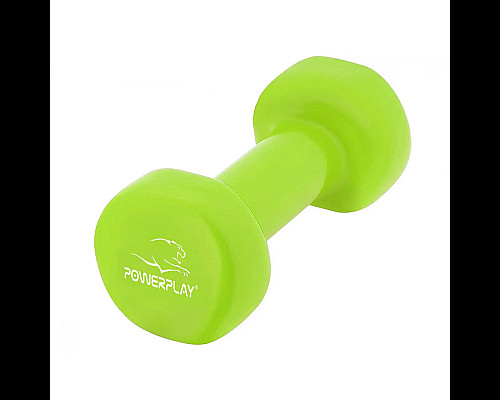Гантелі вінілові PowerPlay 4125 Achilles 2 х 3 кг, зелені